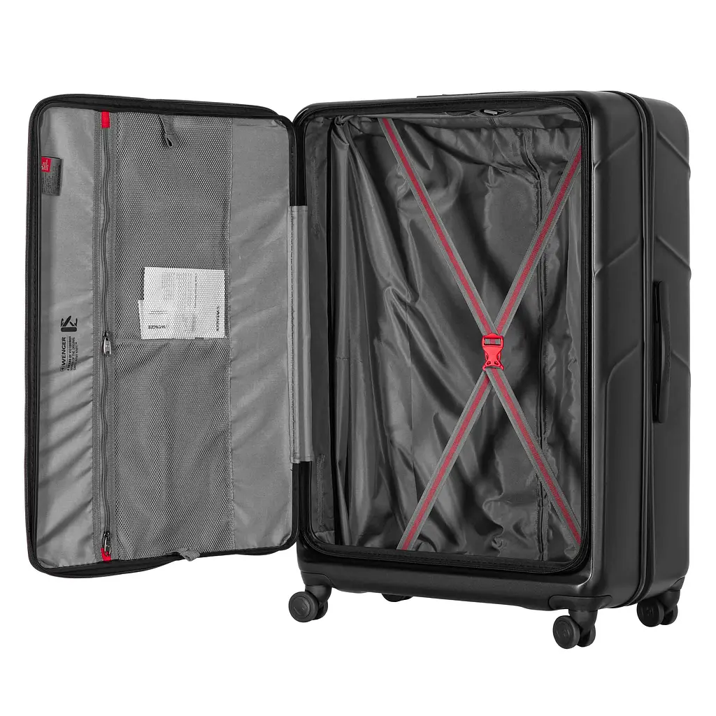 Wenger Валіза Wenger Amplix Hardside Large, велика, полікарбонат, TSA, 4 колеса, розширення, чорний - фото 10