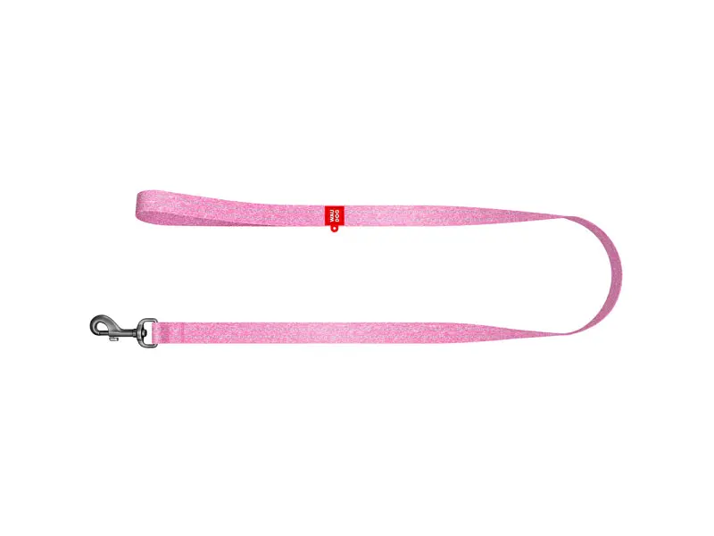 Поводок для собак WAUDOG Re-cotton светоотражающий L-XXL Ш 25 мм Д 150 см розовый (40167) - фото 2