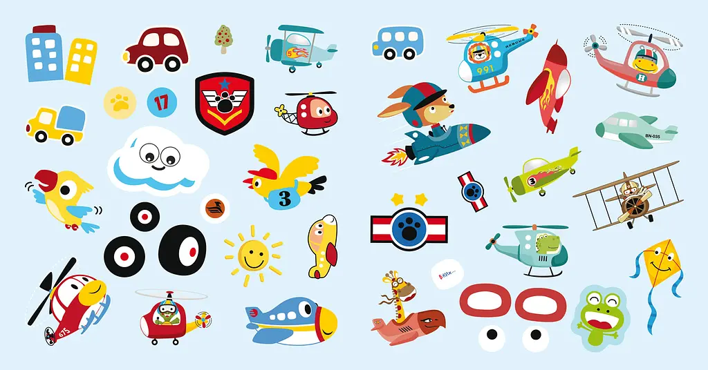 Раскраска Кристал Бук Самолеты и вертолеты, с аликациями и заданиями, 40 наклеек, 16 страниц (F00025565) - фото 4