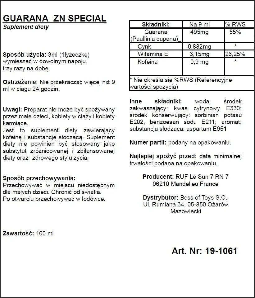 Для ерекції Ruf Guarana ZN, 100 мл - фото 4