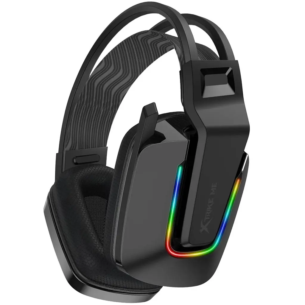 Ігрова гарнітура XTRIKE ME , USB+3.5мм, RGB, кабель 2м, чорна (GH-712)