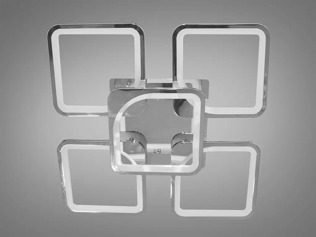 Светодиодная люстра смарт светильник с пультом dimmer, 115W, хром - фото 3