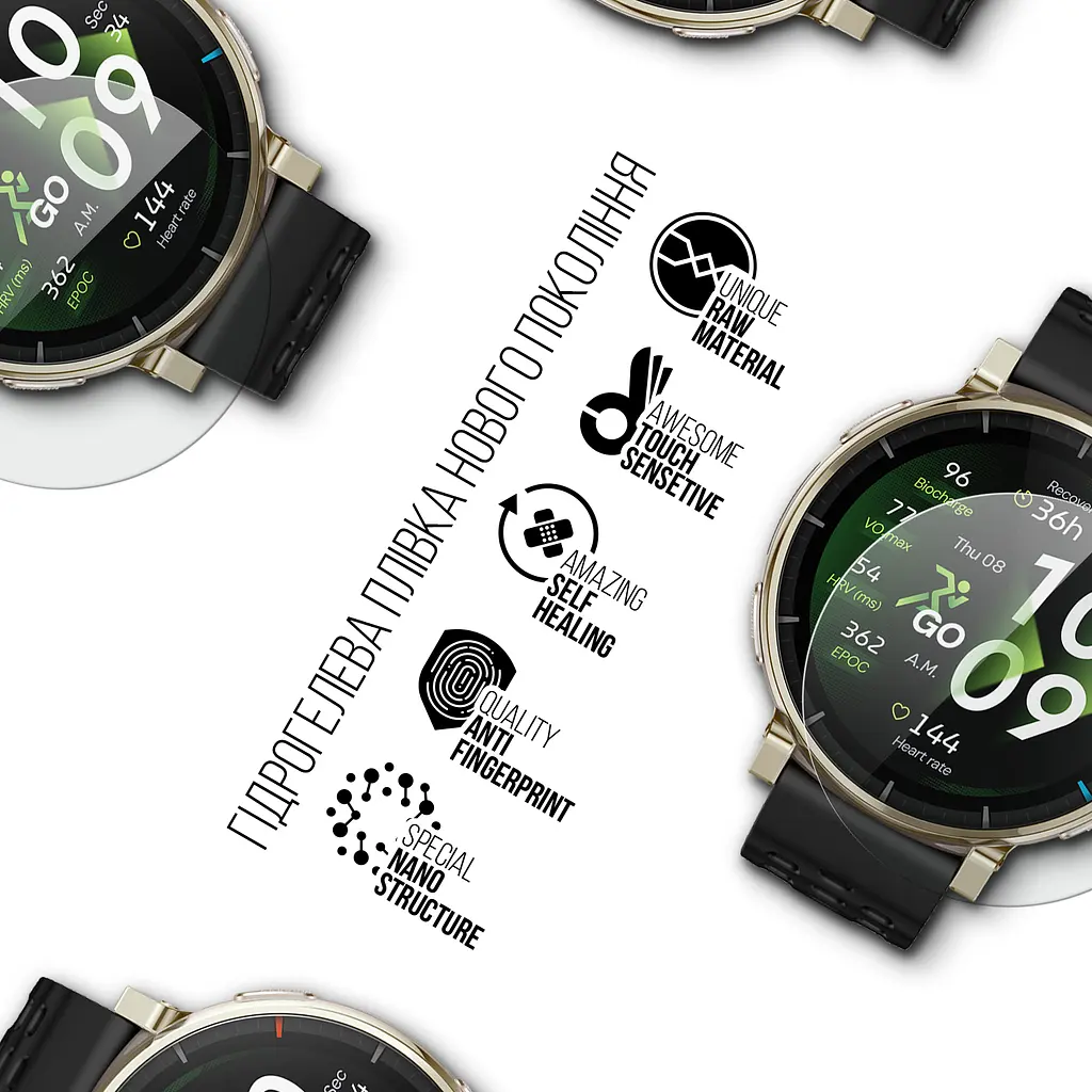Гідрогелева плівка на годинники Amazfit Active 3 Premium ArmorStandart захисна плівка для смарт годинників прозора (ARM91530) - фото 2