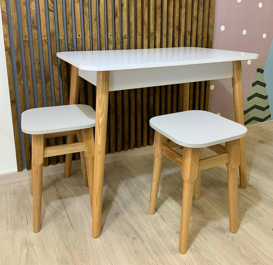 Обідній стіл LION Маямі-2 дерев'яні ніжки Німфея Альба (LION-041003) - фото 3