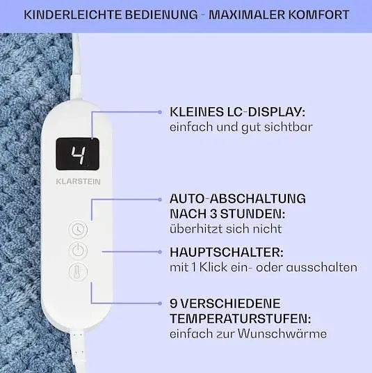 Электрическое одеяло Klarstein Watson Deluxe XXL (10045257) - фото 7