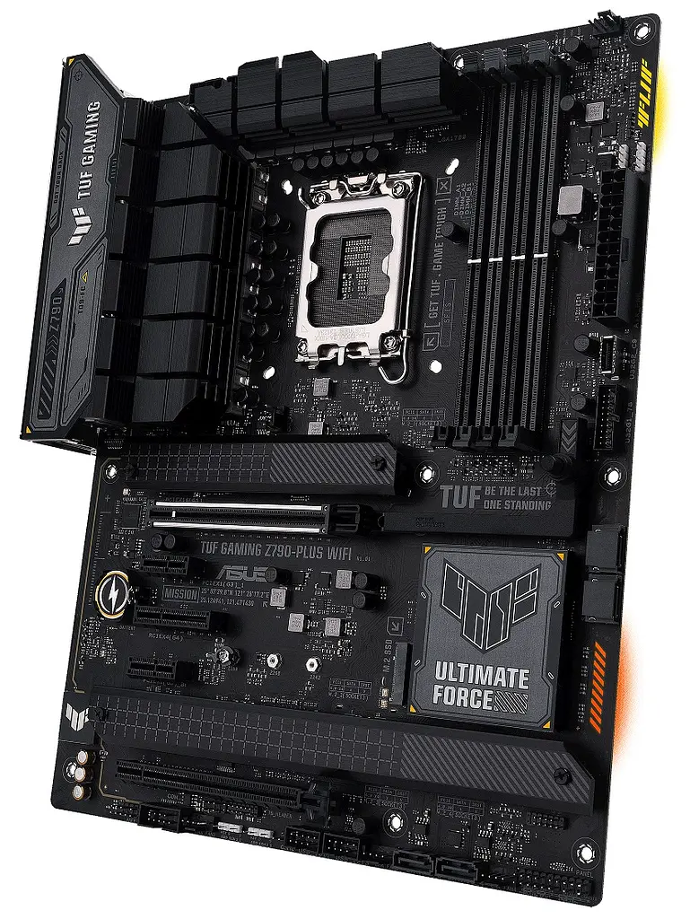 Материнская плата LGA1700, Asus TUF GAMING Z790-PLUS WIFI, Z790, 4xDDR5, Int. 2xPCI-E 1x 3.0, S1220A, Intel 2.5Gb, WiFi 6, Bluetooth 5.2, 10xUSB3.2/2xUSB2.0, HDMI/DP, ATX - фото 3