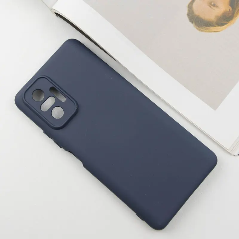 Чохол TPU Getman Liquid Silk Full Camera для Xiaomi Redmi Note 10 Pro / 10 Pro Max Синій / Midnight Blue - фото 2