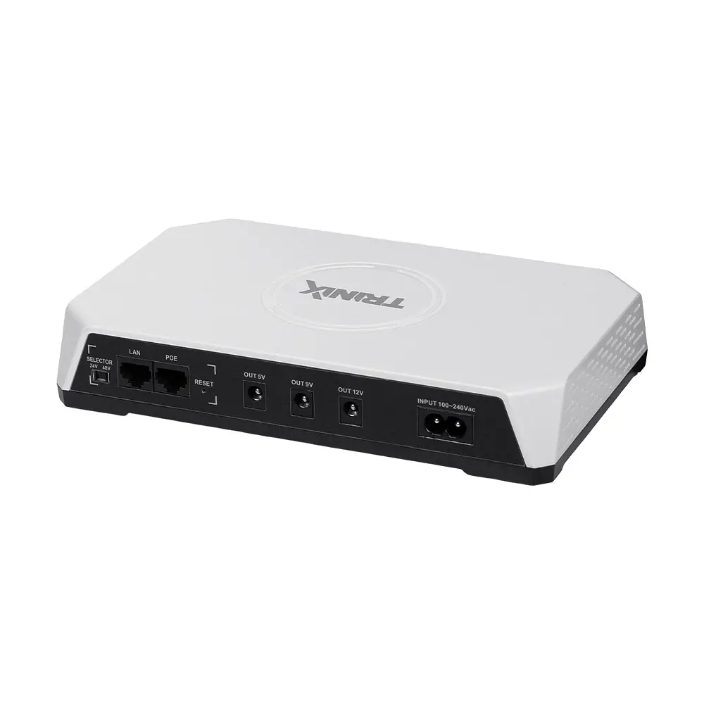 Джерело безперебійного живлення DC UPS Trinix TRX-MUPS-3648PoE (20000mAh LiFePo4) 5V/9V/12V/24V/48V/PoE, LiFePo4 4*5Ah, для роутера і медіаконвертера (42-00163) - фото 4