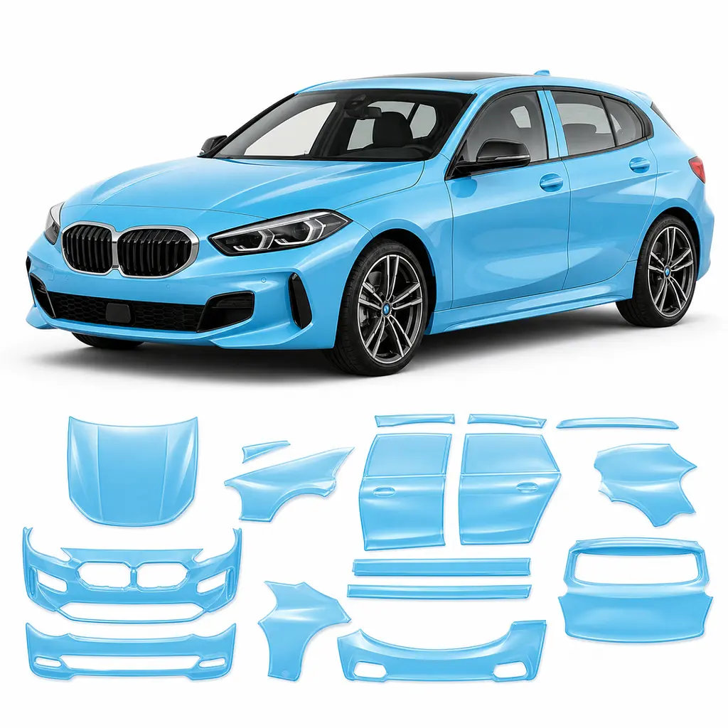 Антигравійна захисна бронеплівка за лекалами для BMW 1 Series F40 2019-2024 - повний кузов