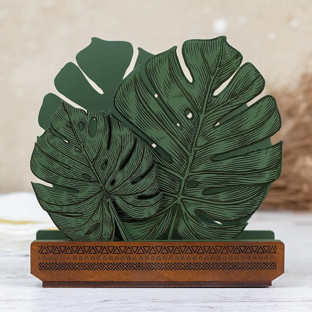 Деревянная салфетница VANZA MONSTERA - фото 9