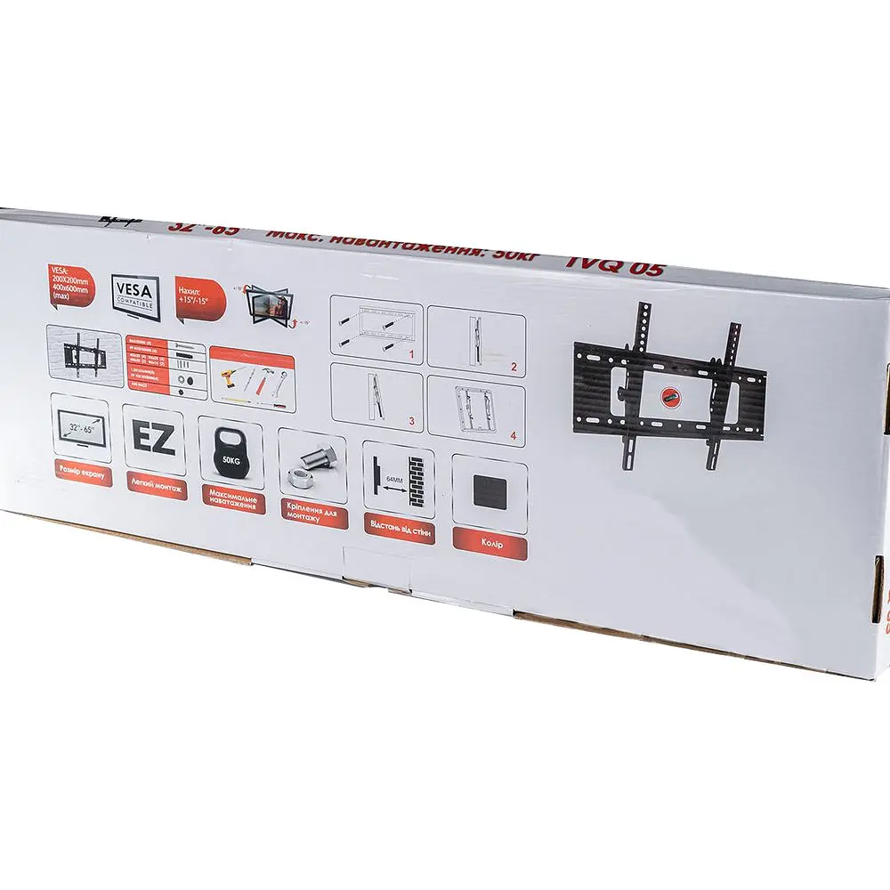 Настінний кронштейн 26-55 дюймів Voltronic TVQ05 bracket 50кг - фото 2