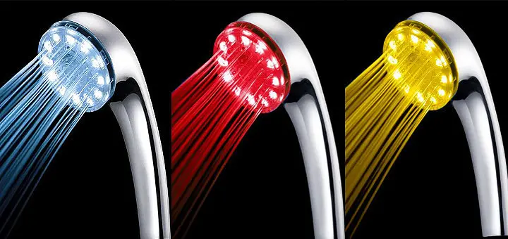 Світлодіодна насадка для душу Led Shower Душова лійка з підсвіткою, що змінюється від температури води - фото 3