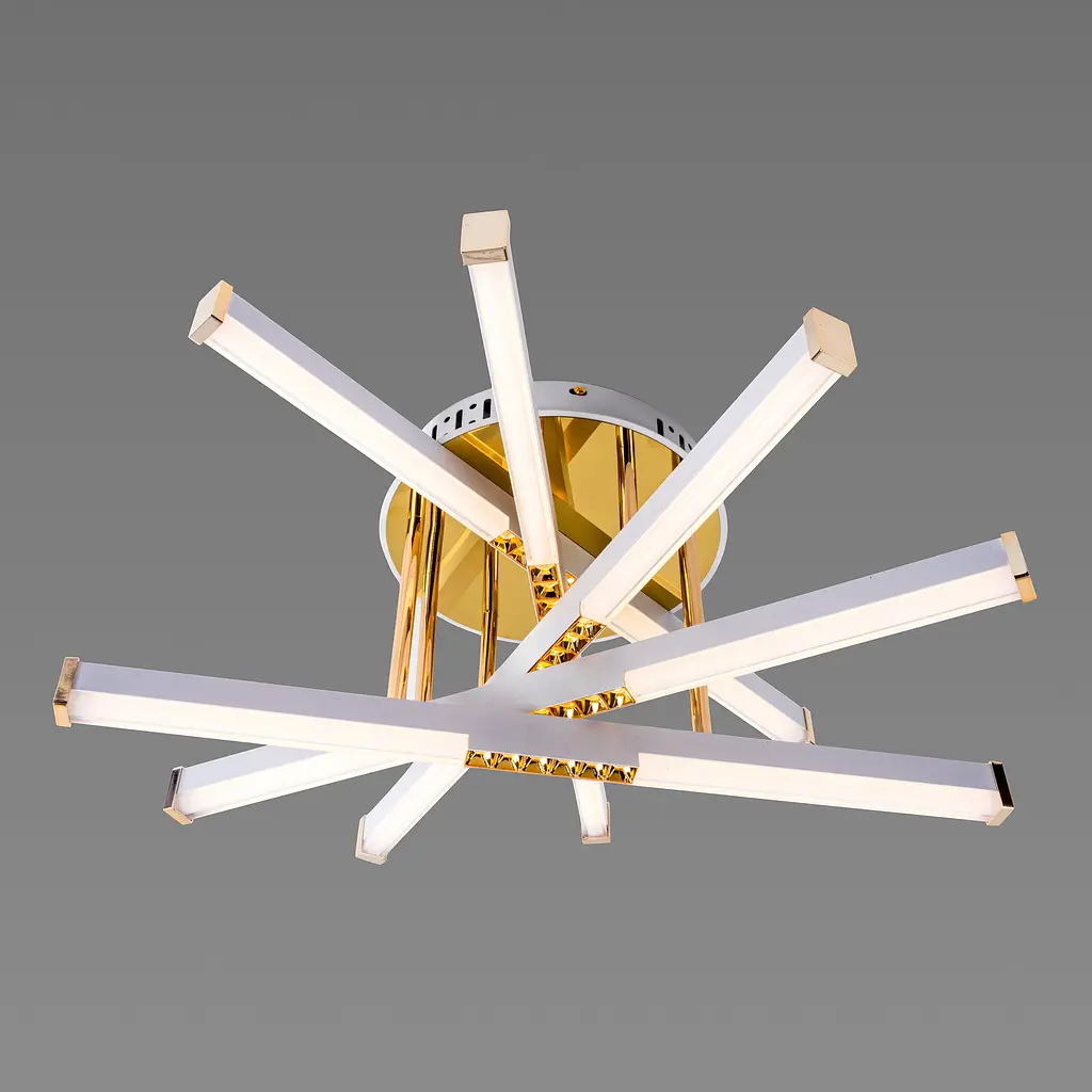 Люстра светодиодная акриловая Sirius B YH839/5 WT+GD 65W - фото 4