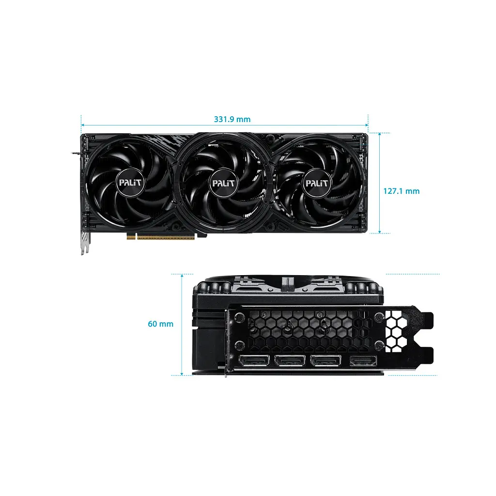 Відеокарта GF RTX 5080 16GB GDDR7 GamingPro OC Palit (NE75080S19T2-GB2031A) - фото 9