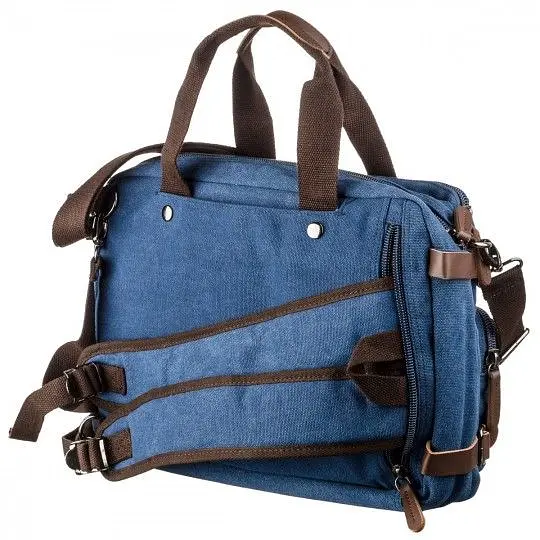 Сумка-трансофрмер текстильная 20147 Vintage синий - фото 5