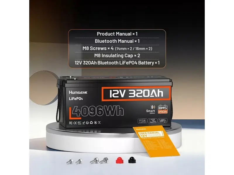 Акумулятор для ДБЖ/інвертора Humsienk LiFePO4 12V 320Ah Bluetooth (HS12V320AH250BT) - фото 3