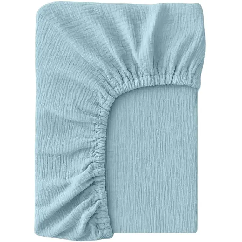 Простирадло на резинці муслін Cosas Aquamarine 200х200х20 см (37Muslin_LightBlue_200x200x20)