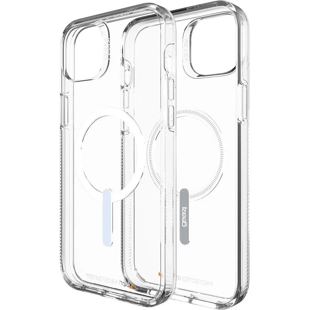 Оригинальный противоударный чехол Gear4 Crystal Palace MagSafe для iPhone 13/14/15 (6.1") Прозрачный - фото 9