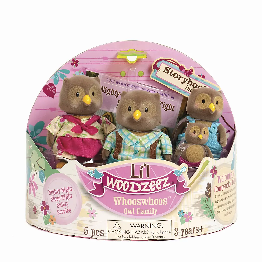 Набір фігурок Li'l Woodzeez Сім'я Сов 4од книжка EN det0018398 - фото 2