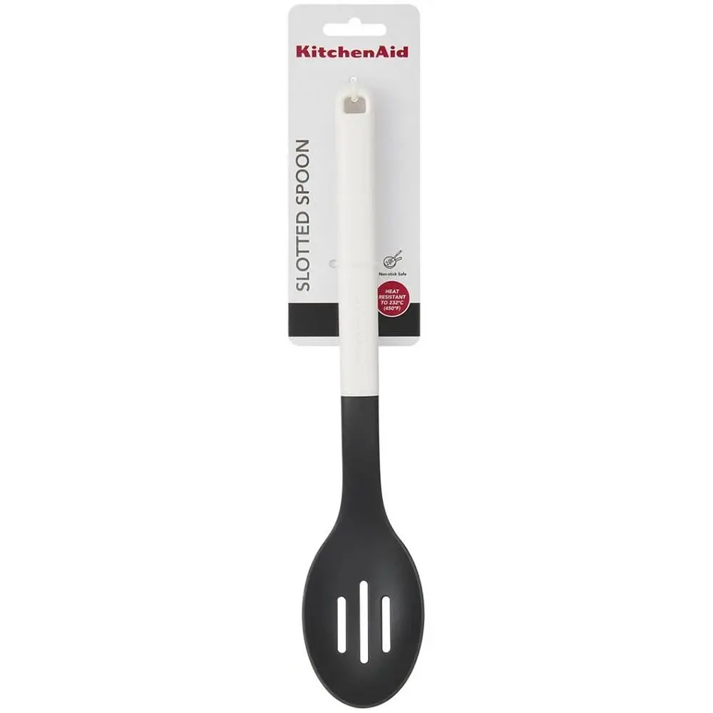 Ложка для сервіровки з прорізами KitchenAid Classic, 34 см, білий (KHA004OHPNG) - фото 3