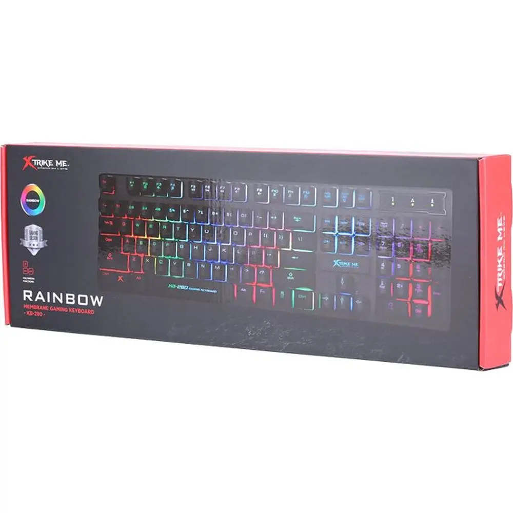 Клавіатура ігрова дротова Xtrike Me KB-280 RGB мембранна чорна (KB-280) - фото 4