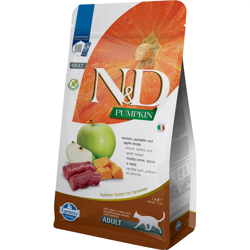 Сухий корм для котів Farmina N&D Pumpkin Venison & Apple Adult з олениною, гарбузом та яблуком 300 г