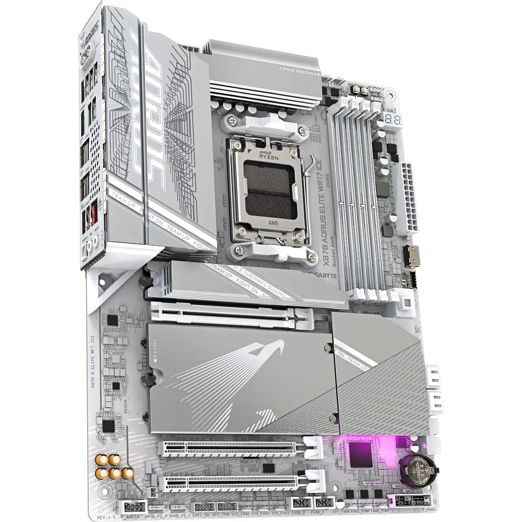 Материнская плата GIGABYTE X870 AORUS ELITE WIFI7 ICE (X870 A ELITE WF7 ICE) - фото 2