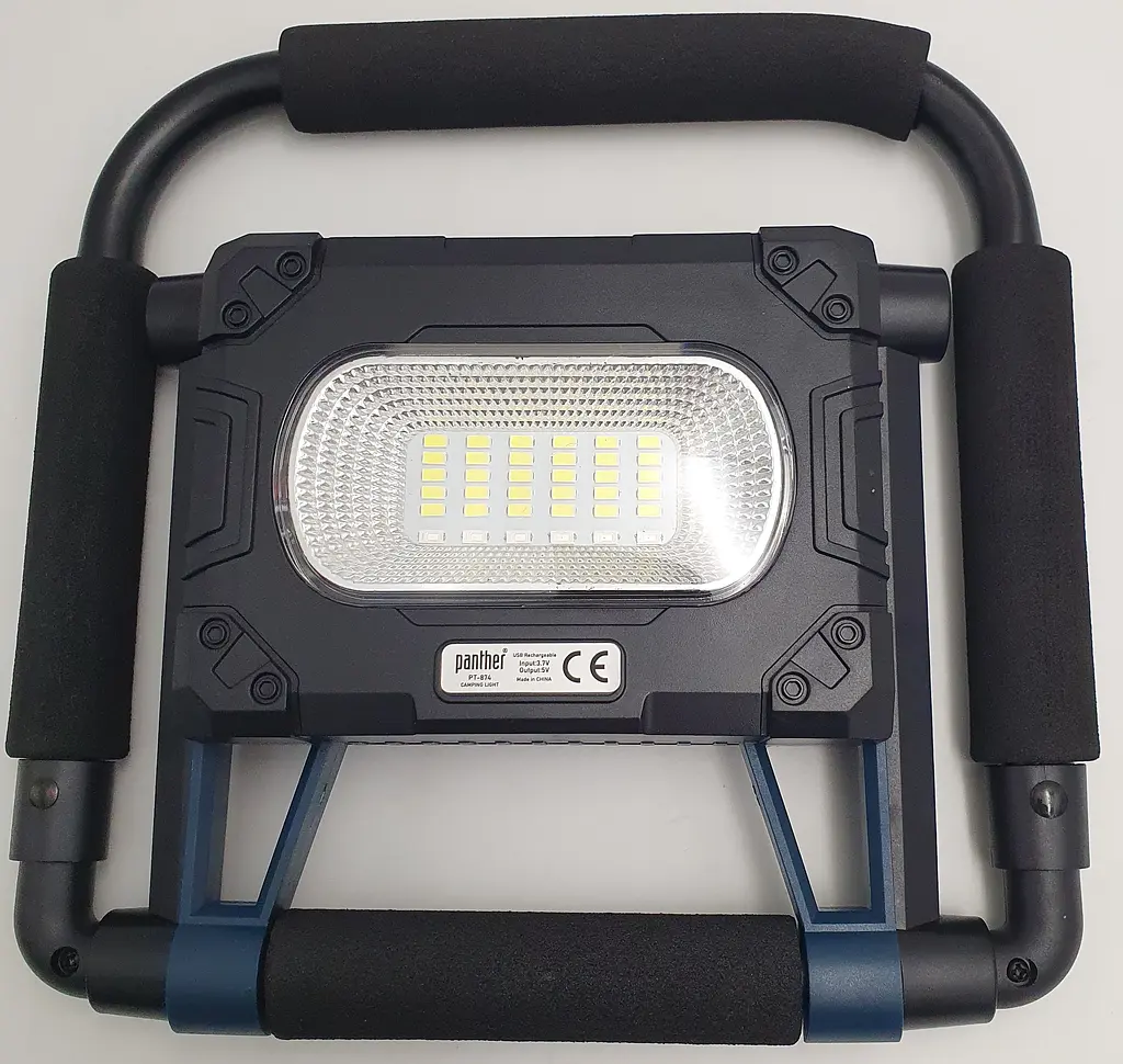 LED Прожектор 30W трансформер акумуляторний світлодіодний із сонячною батареєю та функцією Power Bank ліхтар Panther PT-874 - фото 4