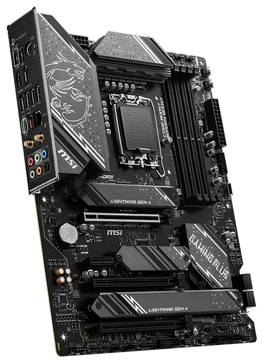 Материнская плата LGA1700, MSI Z790 GAMING PLUS WIFI, Z790, 4xDDR5, Int.Video(CPU), 6xSATA3, 4xM.2, 1xPCI-E 5.0 x16, 1xPCI-E 4.0 x16, 1xPCI-E 3.0 x16, 1xPCI-E 3.0 x1, ALC897, I225V, WiFi 6E, Bluetooth 5.3, 9xUSB3.2/8xUSB2.0, HDMI/DP, ATX - фото 4