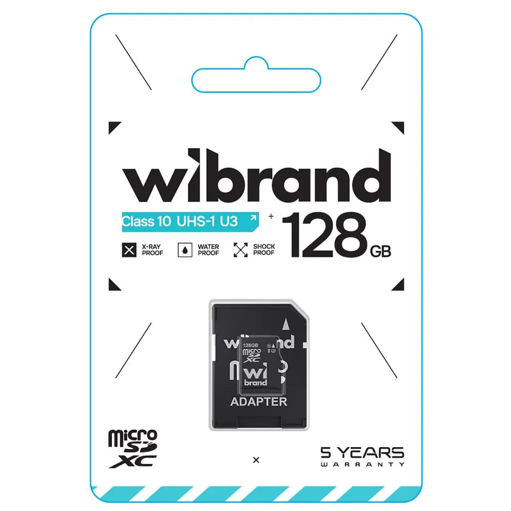 microSDXC (UHS-1 U3) Wibrand 128Gb class 10 (adapter SD) - фото 2