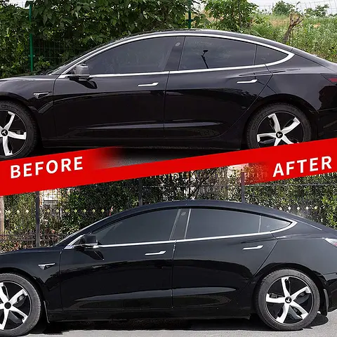 Дефлектори вікон вітровики Benke для Tesla Model 3 2017- Premium (BTSM31923) - фото 6
