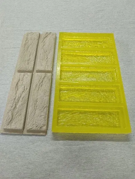 Гибкая полиуретановая форма для изготовления декоративного кирпича A.N.B. "ПАРИЖ СО ШВОМ" на 5 плиток - фото 6