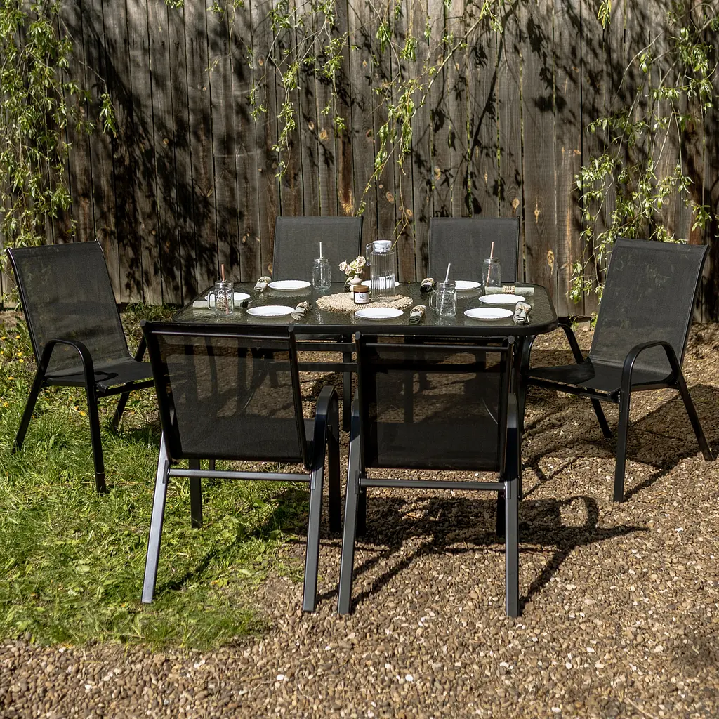 Комплект садових меблів 4Points Milano-6 з прямокутним столом 150х90х70см - фото 2