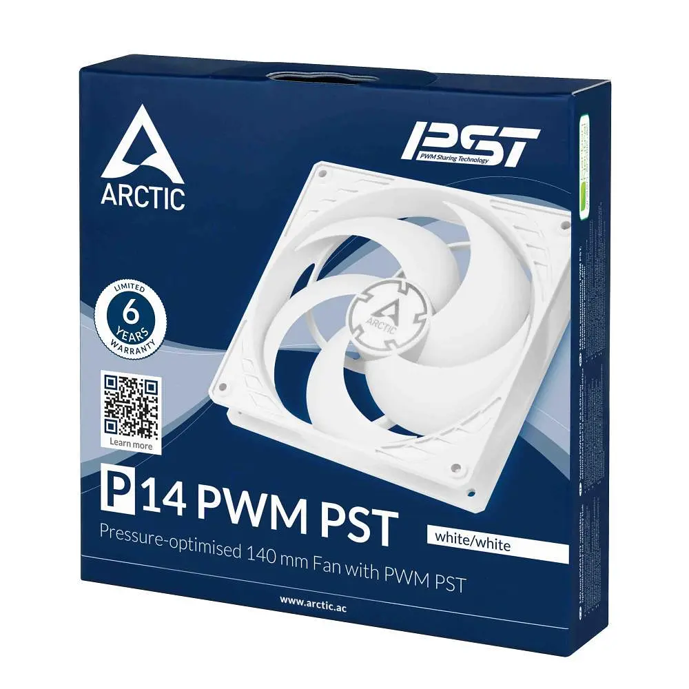 Корпусний вентилятор Arctic P14 PWM PST ACFAN00197A White - фото 3