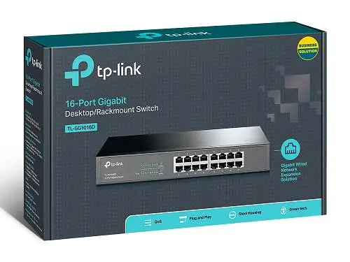 Комутатор TP-LINK TL-SG1016D, 16x100/1000 Mb/s, металевий корпус, некерований - фото 4