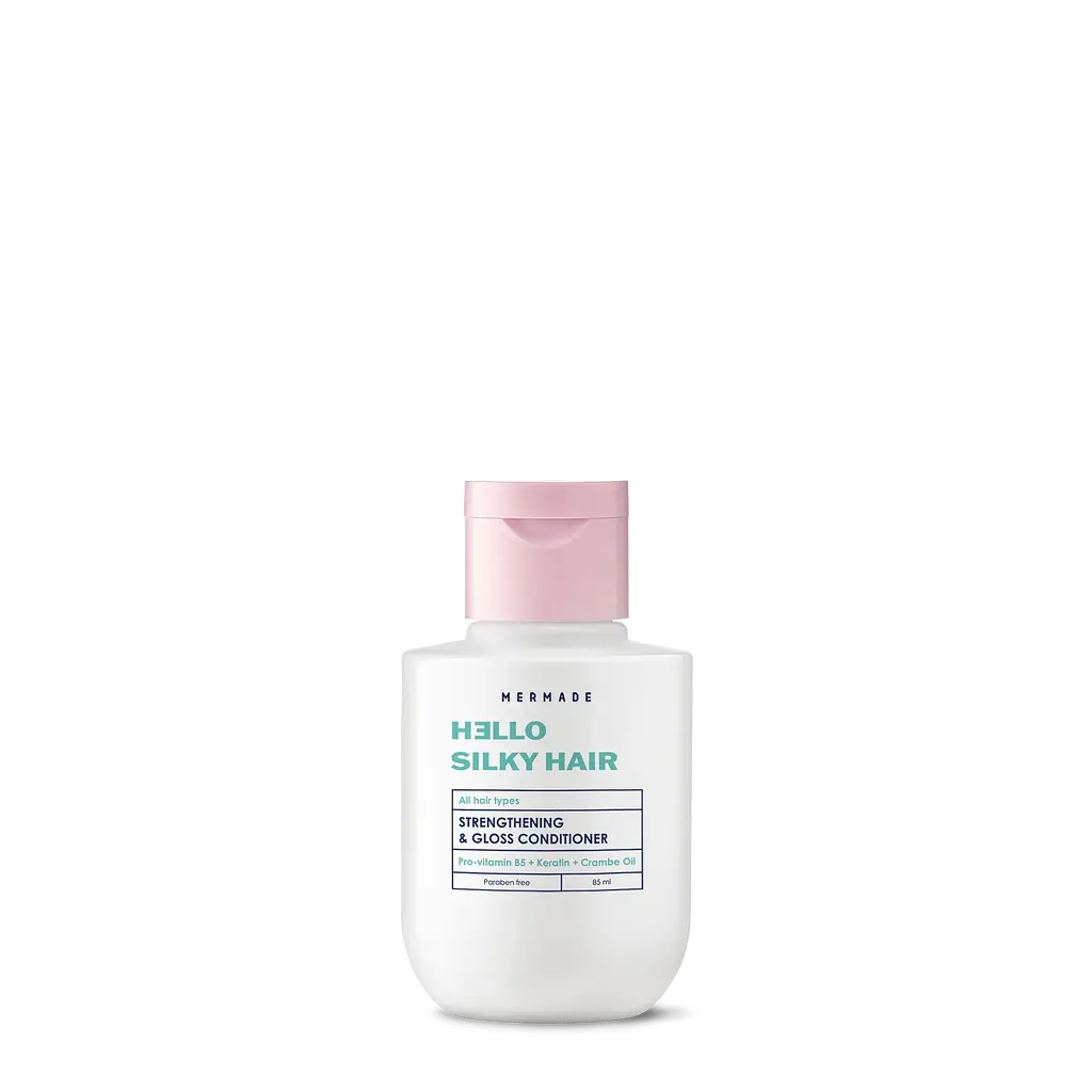 Подарочный набор Mermade Try Kit Hair Care: шампунь для укрепления и сияния волос Bye-bye Hair Drama 85 мл + кондиционер для укрепления и сияния волос Hello Silky Hair 85 мл + скраб-пилинг для кожи головы O... I Scrub It Again 10 + косметичка  - фото 5