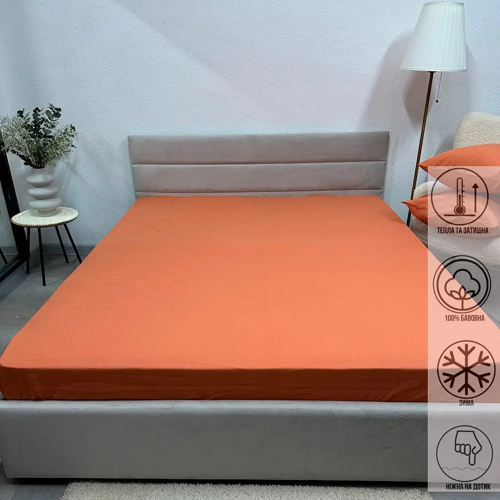 Простирадло Ecotton Super Soft SB-119 фланель на резинці Coral 90х200 см (24429) - фото 2