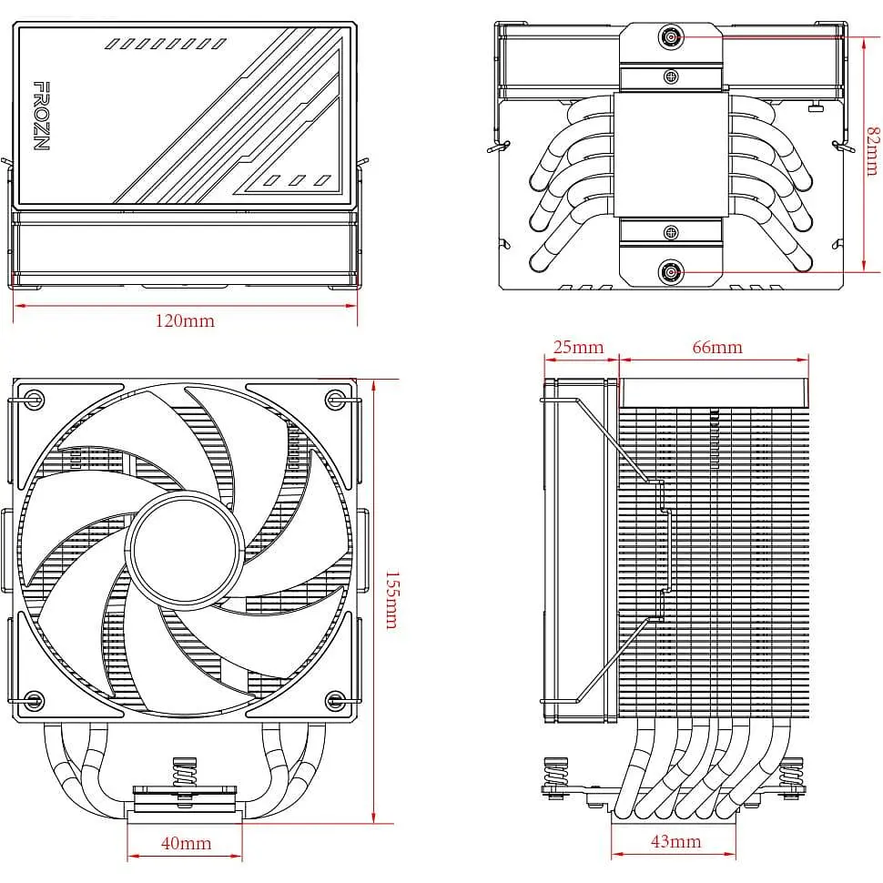 Кулер для процесора ID-Cooling Frozn A610 Black (FROZN A610 BLACK) - фото 6