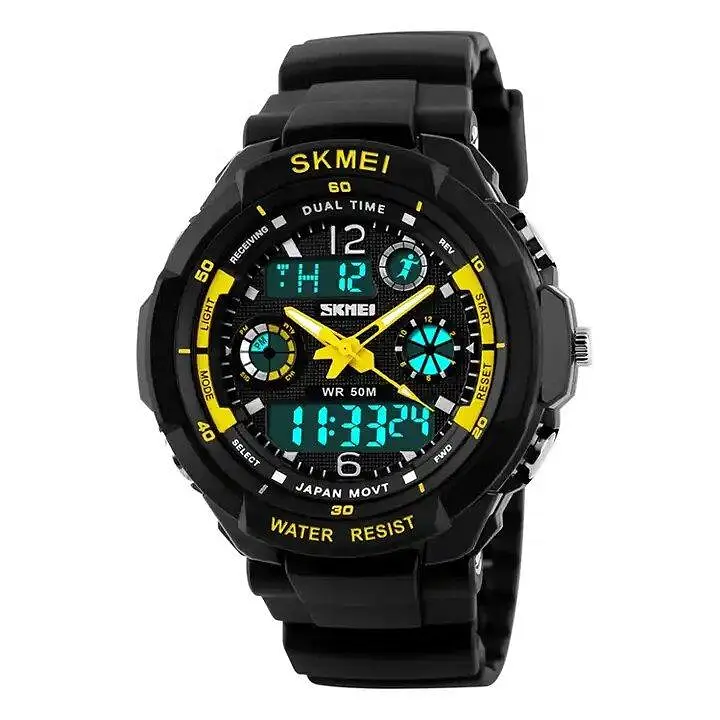Наручний годинник чоловічий Skmei 0931 Yellow, 0931YL (12329) - фото 2