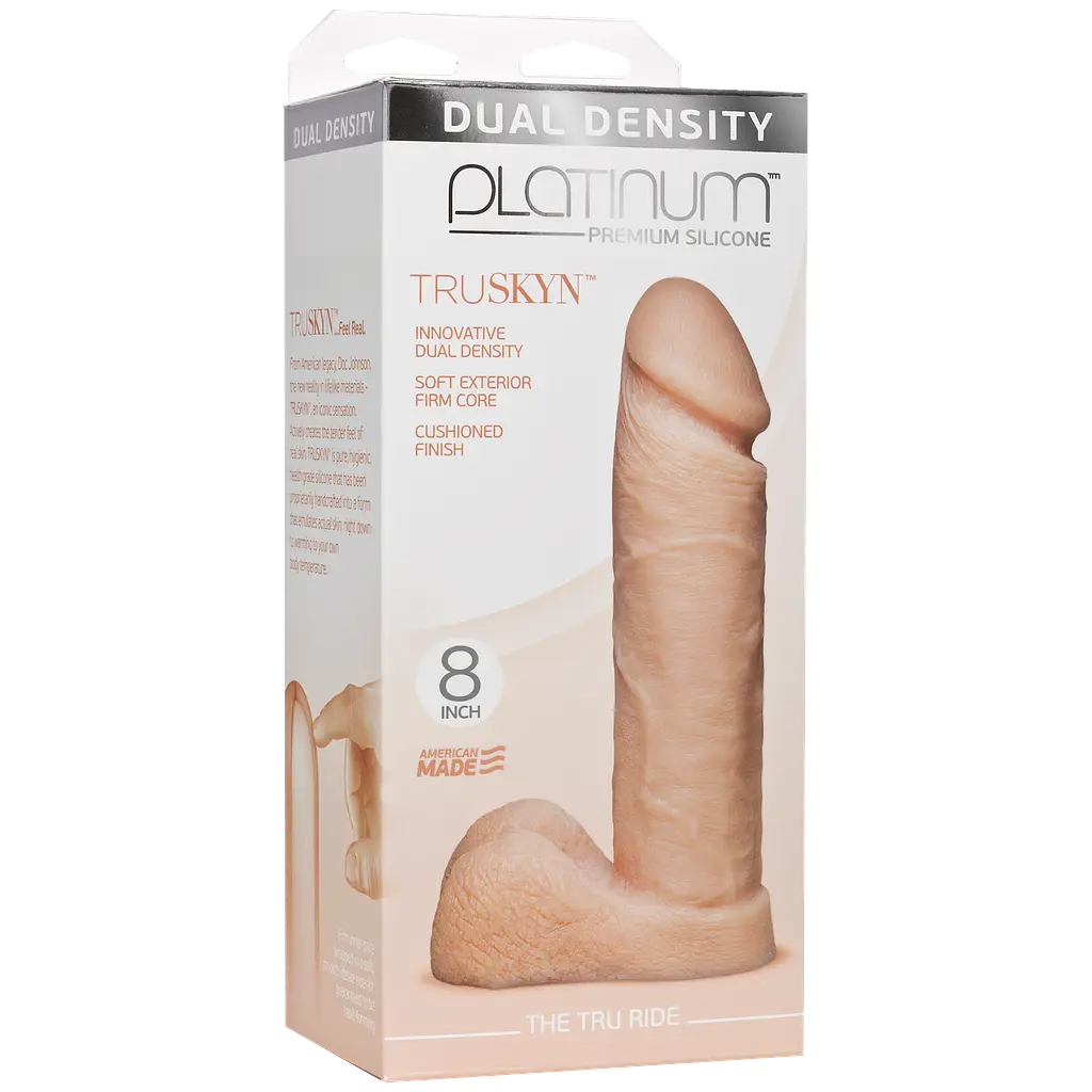 Фалоімітатор Doc Johnson Platinum TRUSKYN The Tru Ride 8 Inch - фото 3