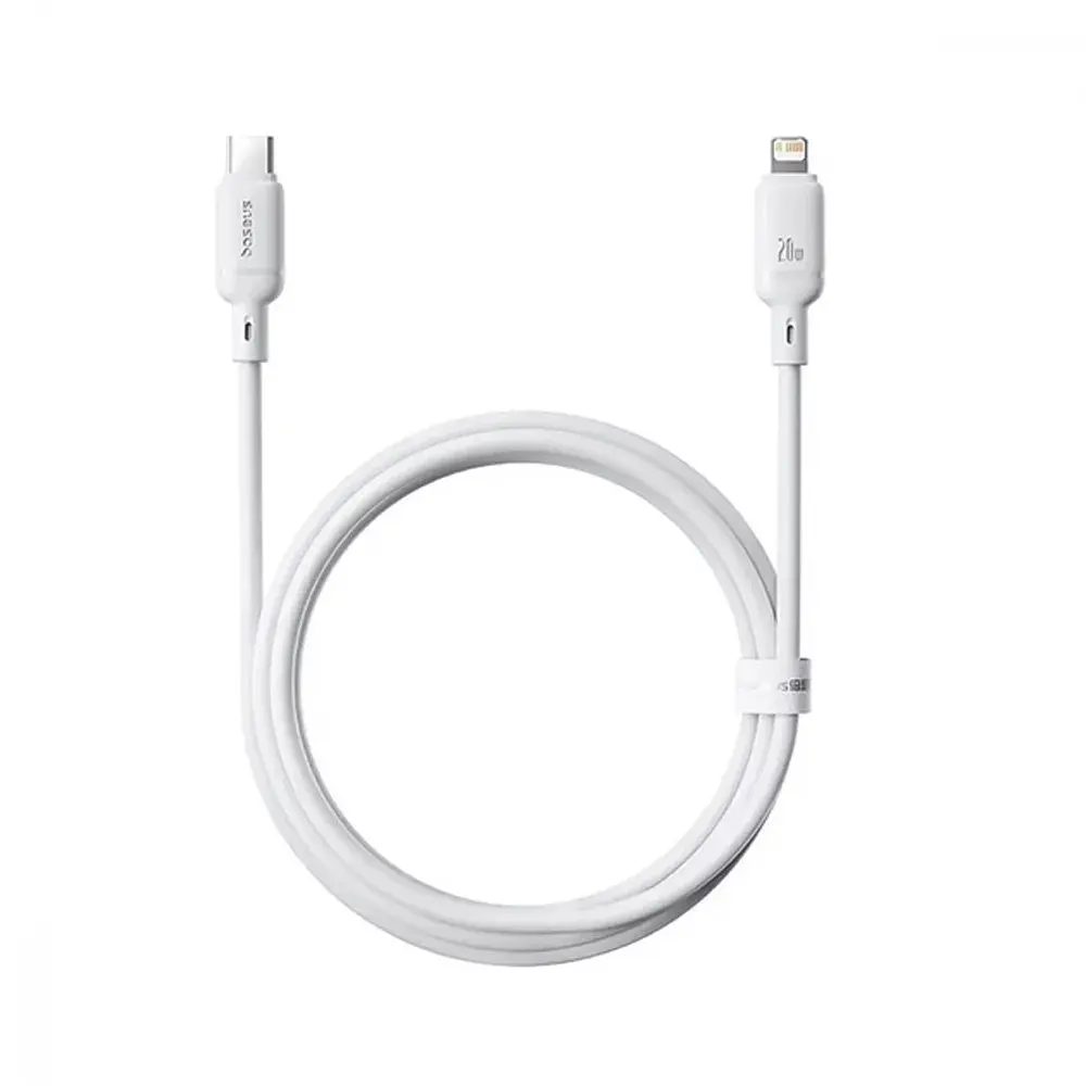 Кабель Baseus Silky Series Fast Charging Cable Type-C to iP 20W 1m білий - фото 3