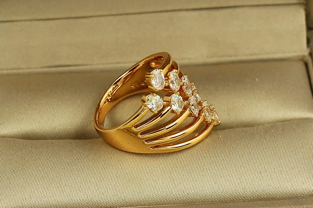 Кільце Xuping Jewelry Міраж розсувне 16 р золотисте - фото 2