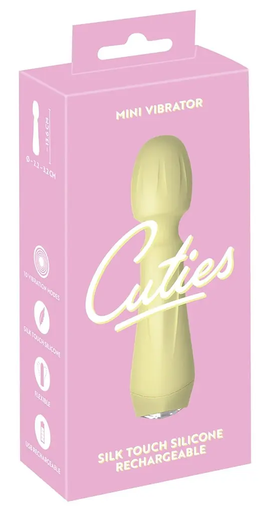 Вибратор Cuties Mini 13.6 см желтый - фото 8