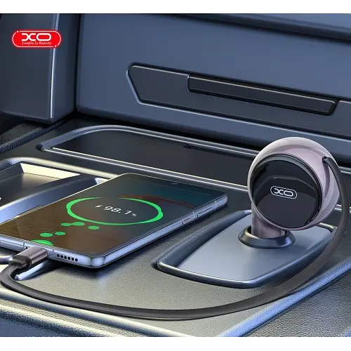 Автомобильное зарядное устройство XO CC65 2-in-1 with Retractable Car Charger Фиолетовый - фото 2