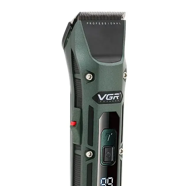 Акумуляторна машинка для стрижки VGR V-696 Professional 4 led display - фото 4