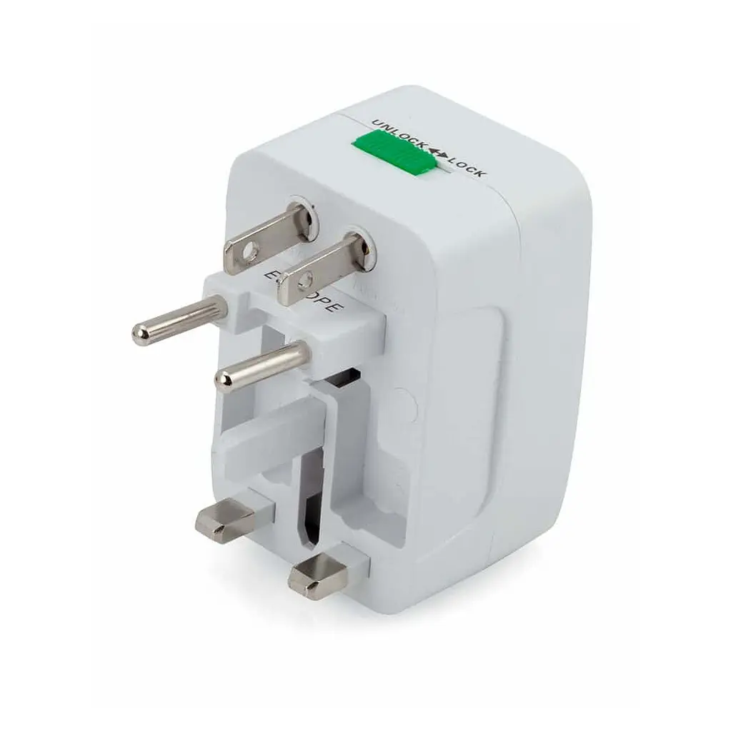 Перехідник мережевий Travel Adaptor Universal, набір 2 штуки, універсальний трійник для розеток - фото 4