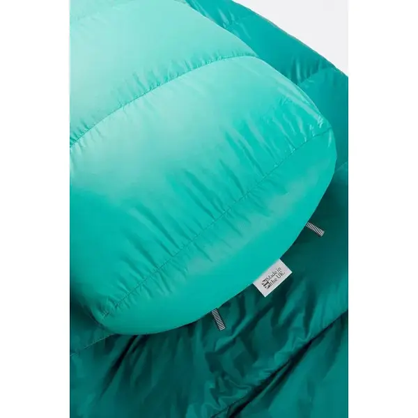Спальник Rab Alpine 400 Wmns Atlantis Regular L лівий Turquoise (1033-RB QSD-28-ATL-REG-LZ) - фото 4