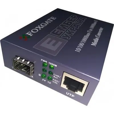 Медіаконвертер FoxGate 10/100/1000Base-T RJ45 to 1000Base-SX/LX SFP slot (EC-SFP1000-FE/GE) - фото 2