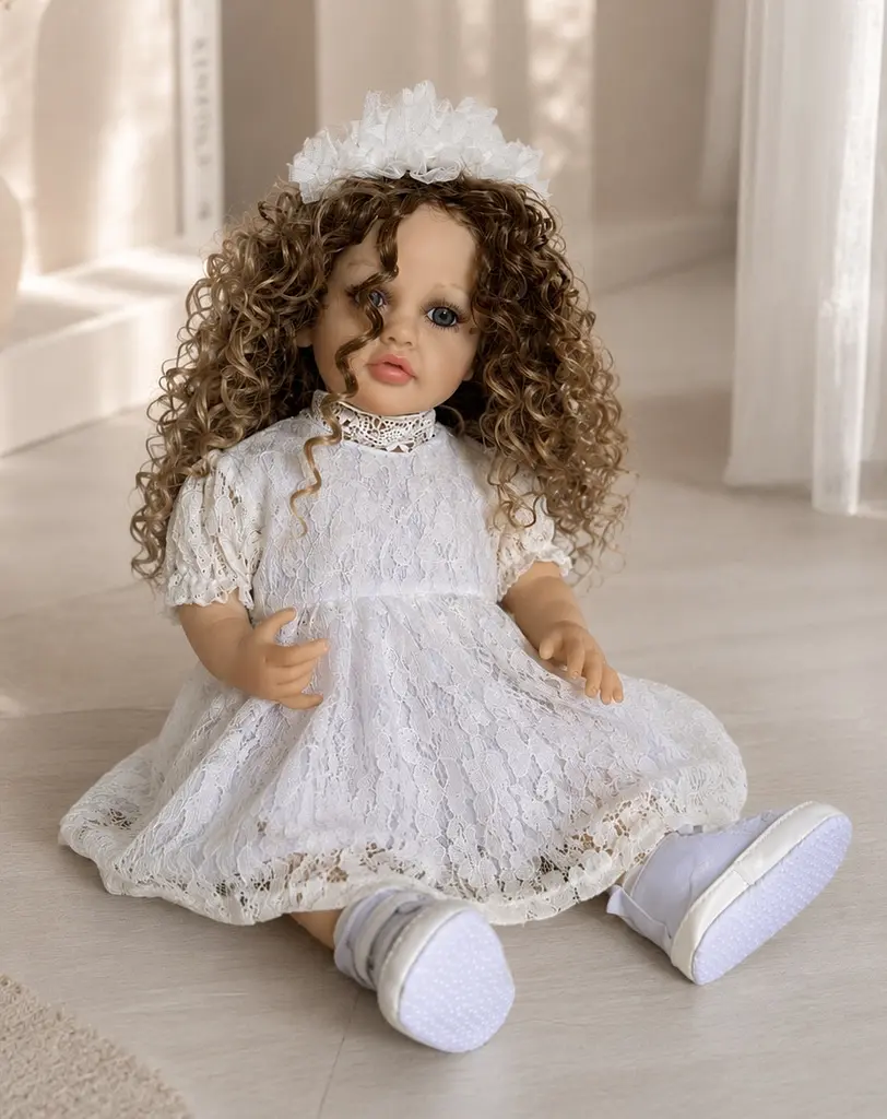 Реалістична Кукла Реборн 55 см повністю вінілова Doll Reborn Baby К0100513 - фото 2