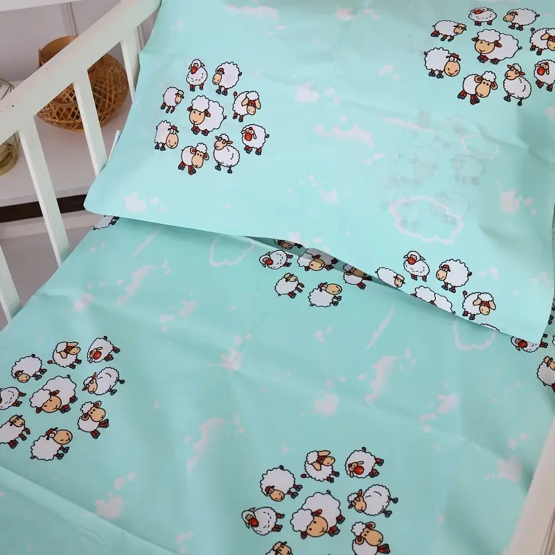 Пододеяльник MirSon Бязь Kids Time 20-0030 Lambs 110х140 см (2200009638350) - фото 5